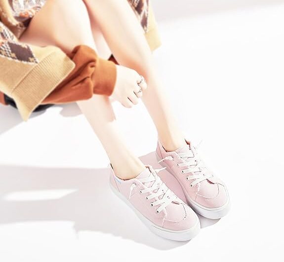 Obtaom White Washed & Leopard Canvas Slip On Sneakers