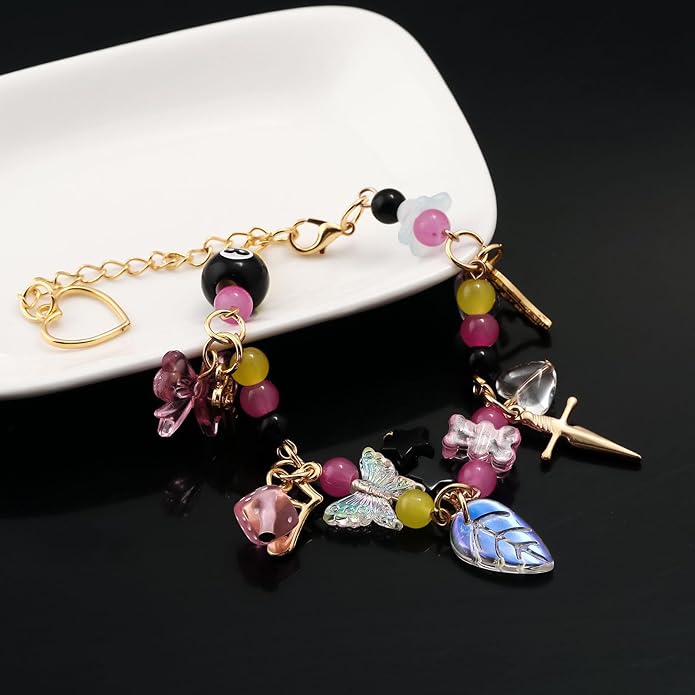 Y2K Beaded Charm Bracelet – Colorful Aesthetic Jewelry Image 5