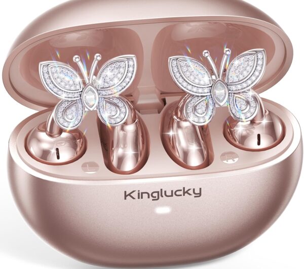 Kinglucky Butterfly Clip On Wireless Headphones