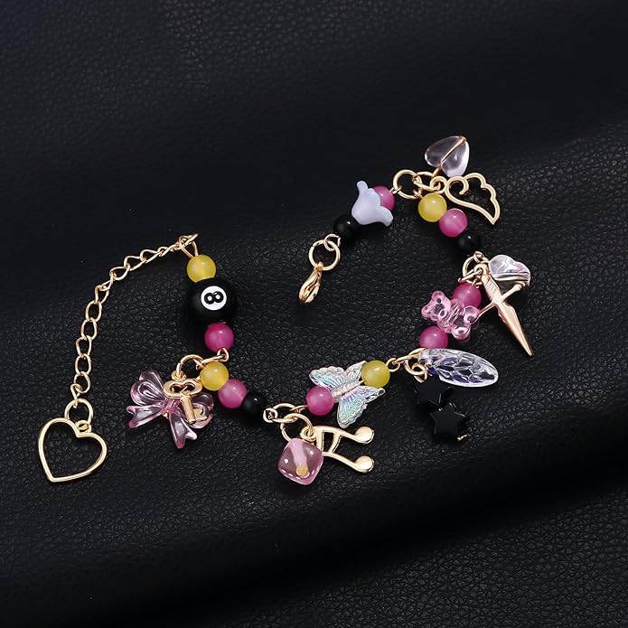Y2K Beaded Charm Bracelet – Colorful Aesthetic Jewelry Image 6